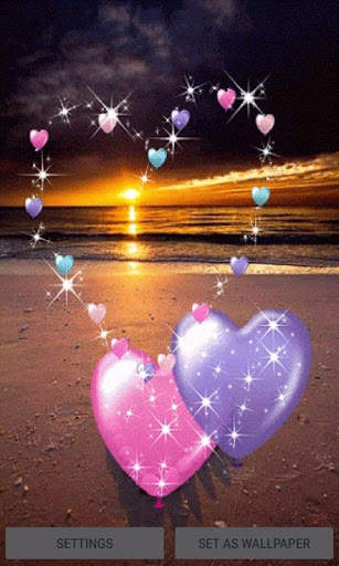 Romantic Hearts Live Wallpaper screenshot 1