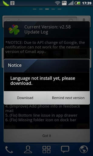 GO Launcher  Portuguese language screenshot 1