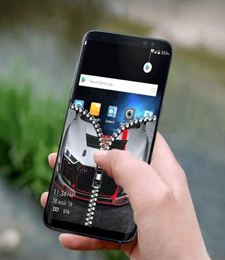 Car zipper Lock Screen Wallpaper 4 تصوير الشاشة