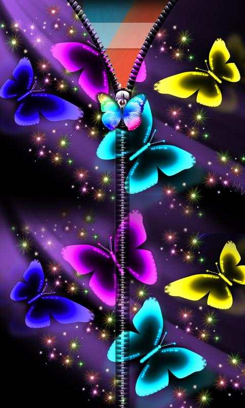 3D Butterfly Zipper UnLock screenshot 2