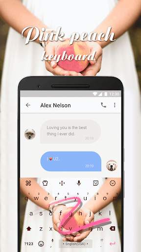 Pink Peach Keyboard Theme screenshot 4