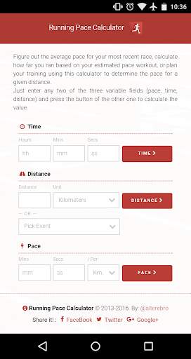 Running Pace Calculator screenshot 1