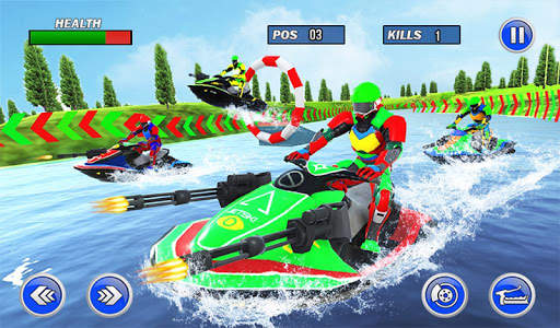 Jet Ski Boat Racing: Robot Shooting Water Race screenshot 9