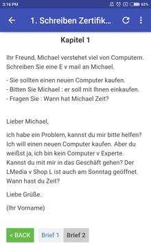 German certificates A1 A2 B1 B2, Letter or Email screenshot 5
