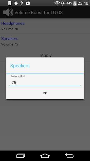 Volume Booster LG G3 (root) screenshot 3