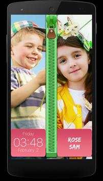 Couple Photo Zipper Lock Screen screenshot 2