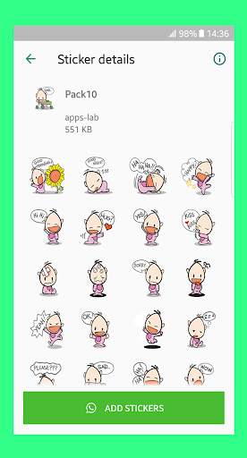 New Funny baby stickers 👶for WhatsApp screenshot 2