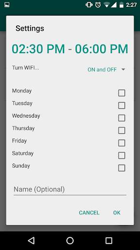 WIFI Scheduler Free screenshot 3