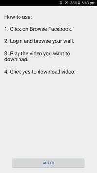 Download Facebook videos HD screenshot 1