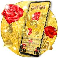 Gold Rose Fancy Keyboard Theme on 9Apps