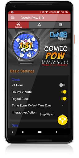 Comic Pow HD Watch Face screenshot 4