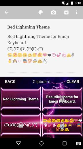 Red Lighting Theme – Emoji Keyboard ⚡ screenshot 4