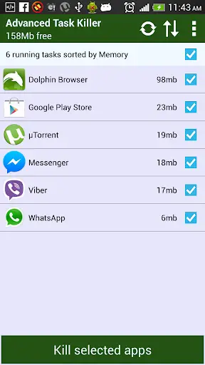 Advanced Task Killer - Free screenshot 1