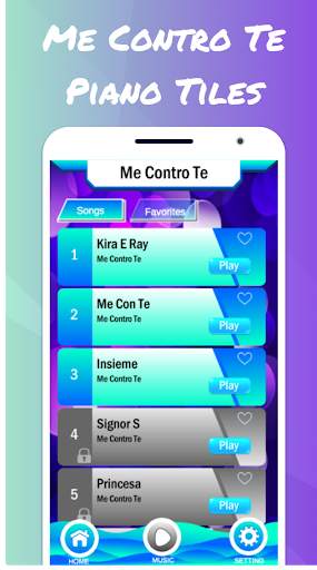 Me Contro Te 🎹 Piano Tiles screenshot 2