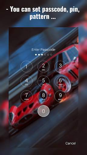 Real Racing Cars Lock Screen screenshot 2