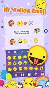 Emoji Keyboard：Mr. Yellow screenshot 1