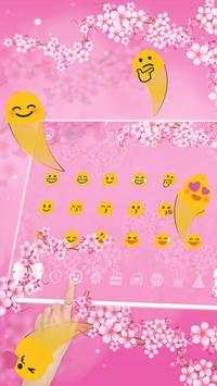 Romantic Sakura Keyboard Theme screenshot 3