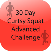 30 Day Curtsy Squat Advanced icon