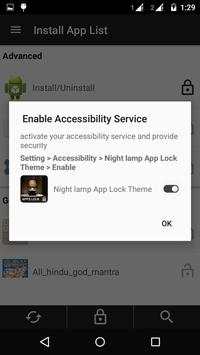 Night lamp App Lock Theme screenshot 4