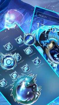 Neon Ice Dragon Launcher Theme screenshot 3