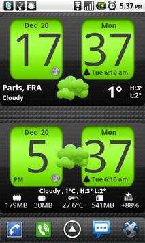 Flip Clock xTheme Widget 4x2 screenshot 1
