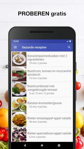 Gezonde recepten nederlands app gratis 1 تصوير الشاشة