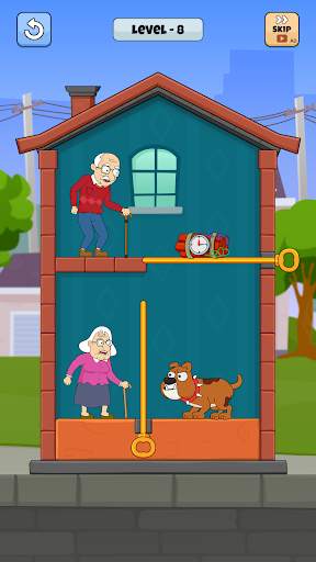 Rescue Granny- Home Pull Pin Puzzle screenshot 3