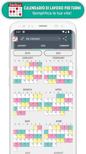 Calendario di Lavoro per turni screenshot 6