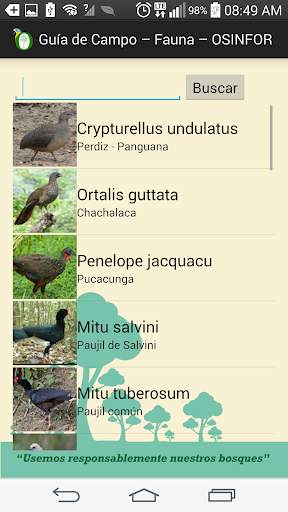 Guía Fauna - OSINFOR screenshot 2