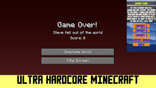Ultra Hardcore Mod Minecraft screenshot 3