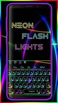 Neon flash Light Keyboard Theme screenshot 1