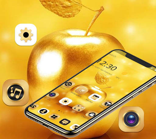 Gold Luxury Apple Theme For XS screenshot 2