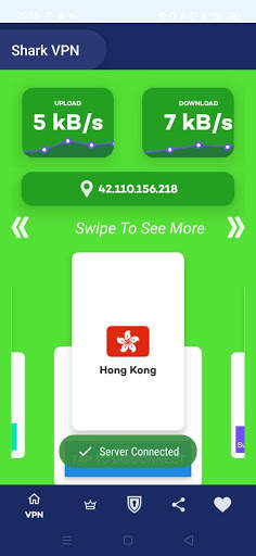 Shark VPN - unlimited Free VPN proxy screenshot 1