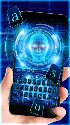 Human Face Lock Screen Keyboard Theme screenshot 1
