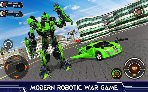 Real Robot Shooting Car Simulator: Robot Games 3D screenshot 2