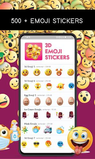 Emojis stickers for whatsapp iphone android free screenshot 2