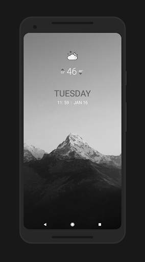 Achromatic KWGT screenshot 1