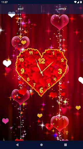 Hearts Love Clock Wallpapers screenshot 7