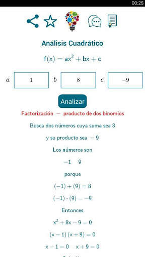 Análisis Cuadrático screenshot 4