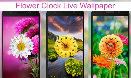 Flower Clock live wallpaper screenshot 1