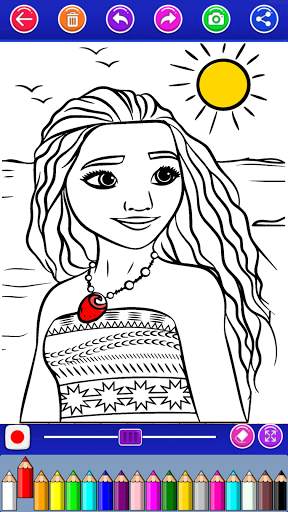 mona coloring the island princess screenshot 2