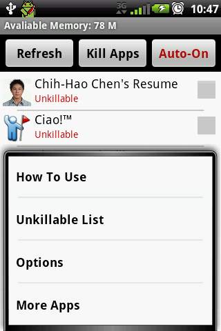 Elegant Task Killer screenshot 4