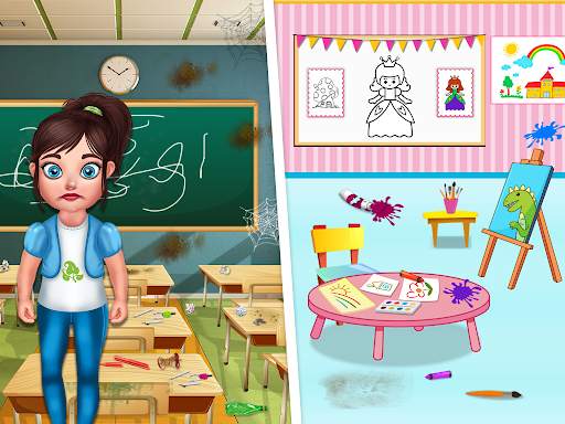 Baby Girl School Cleaning - Keep your school Clean screenshot 9