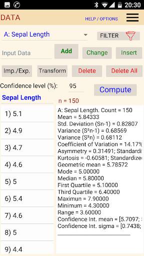 StatSuite (Statistics Suite) 3 تصوير الشاشة