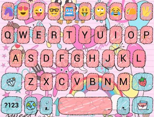 Pink Pop Emoji Keyboard Wallpaper स्क्रीनशॉट 5