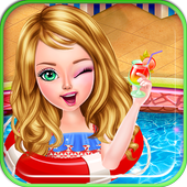 Princess Dressup Pool Party icon