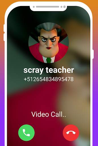fake call Video From Scary Teacher Simulator Prank screenshot 1