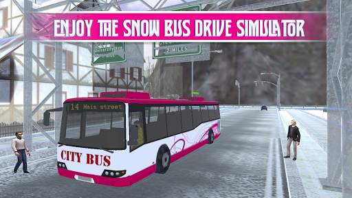 Snow Bus City Driver 3D: Modern Bus game 2021 screenshot 2