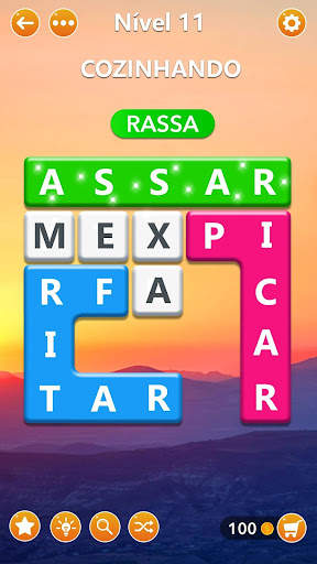 Word Blocks Puzzle - Jogos de palavras screenshot 1
