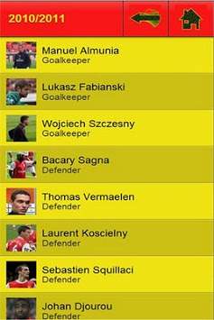 Arsenal Player Stats screenshot 2